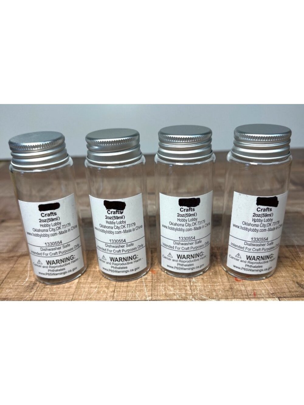 Crafts 2oz Clear Glass Jar Lid Set Of 4 Dishwasher Safe Craft Storage Or DIY Use